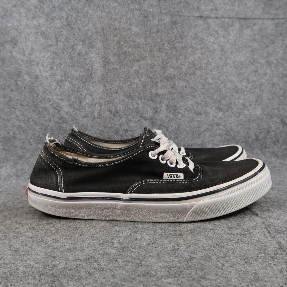 Vans Shoes Womens 10 Sneakers Authentic Skate Casual Black Canvas Lace Up Low